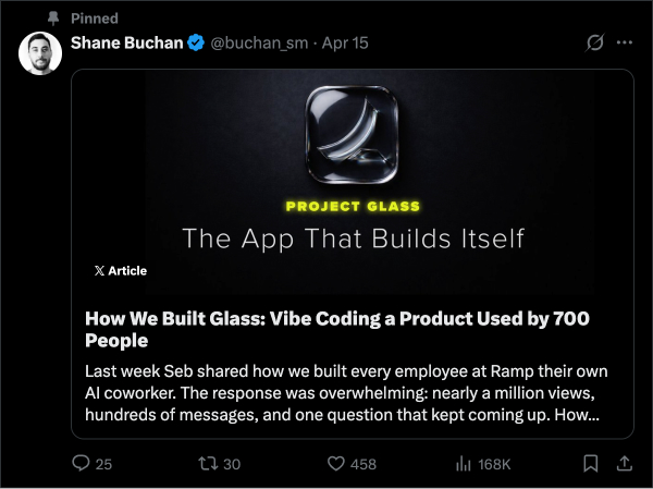 Shane Buchan on Glass