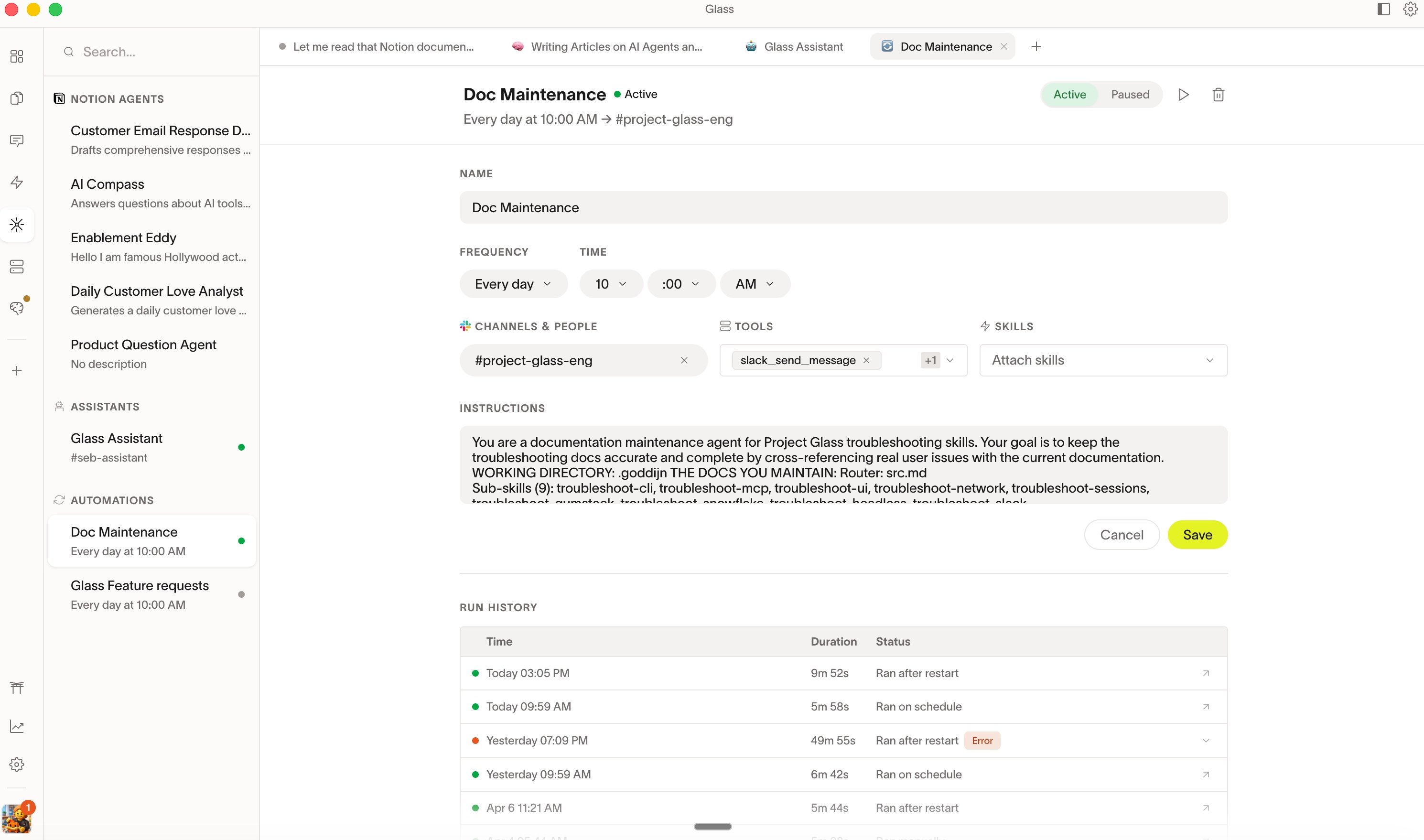 A workflow composed in plain English
