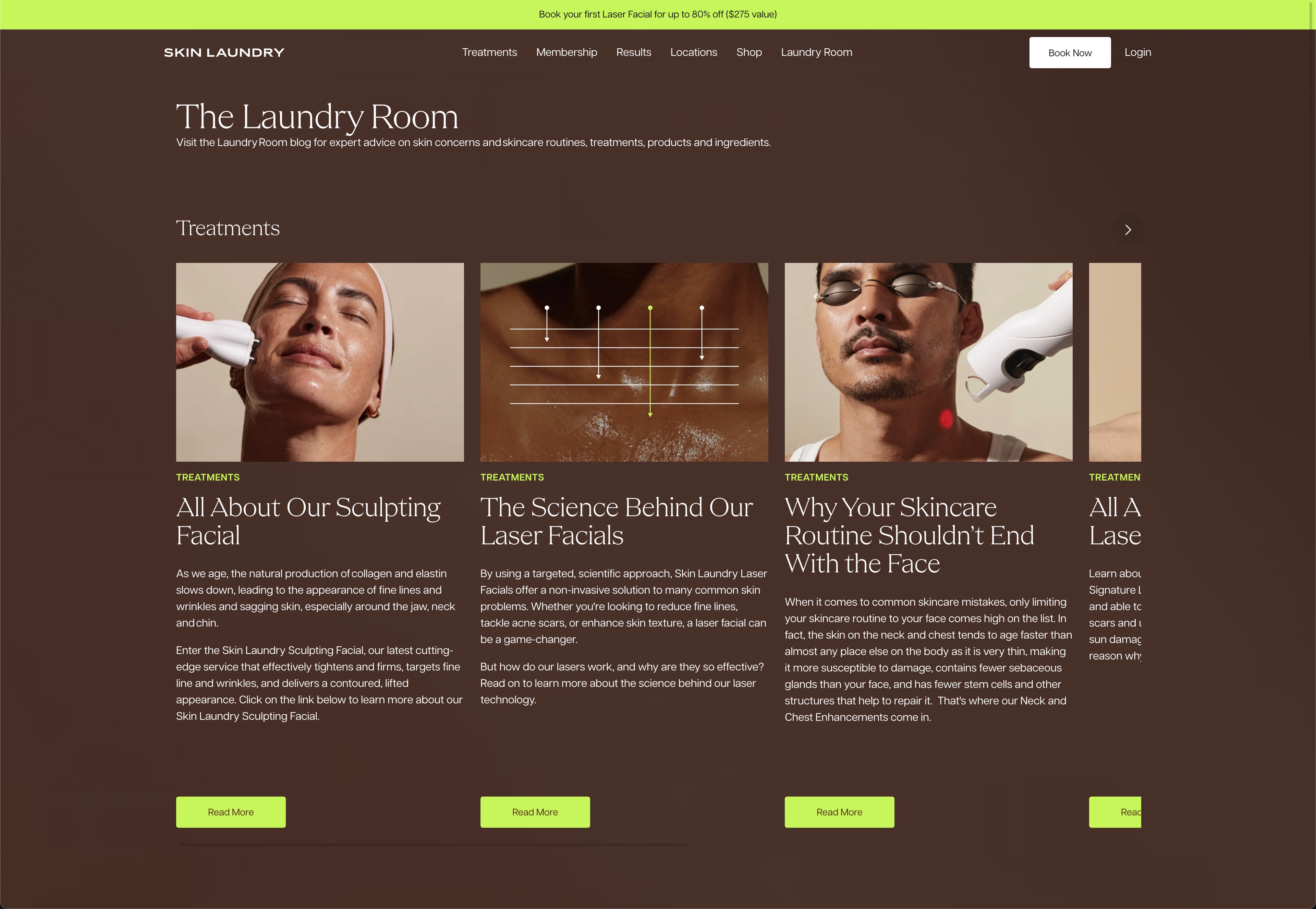 Desktop image of Skin Laundry's blog page